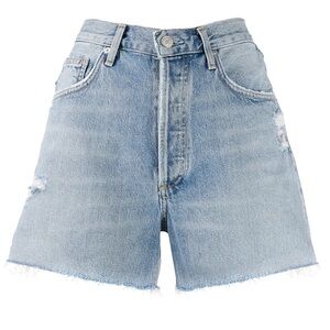 Agolde Light Blue Jean Shorts